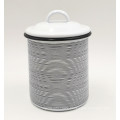 Enamel Sauce Canister Storage Canister With Lid